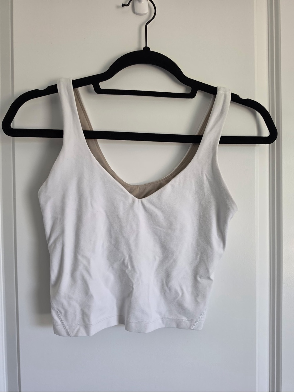 Lululemon Athletica Align White Tank with Cream Inner Layer